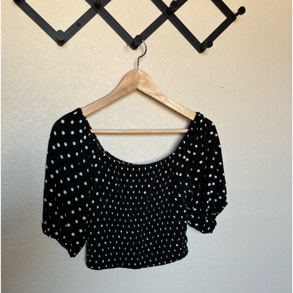 POTTER’S POT | Black Polka Dot Top
